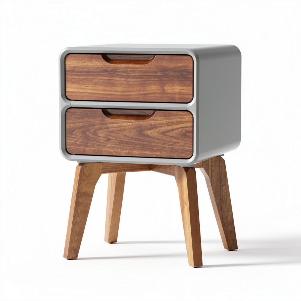 Storage Drawer Nightstand for Bedroom Use – Wood and MDF – 40 x 40 x 50cm