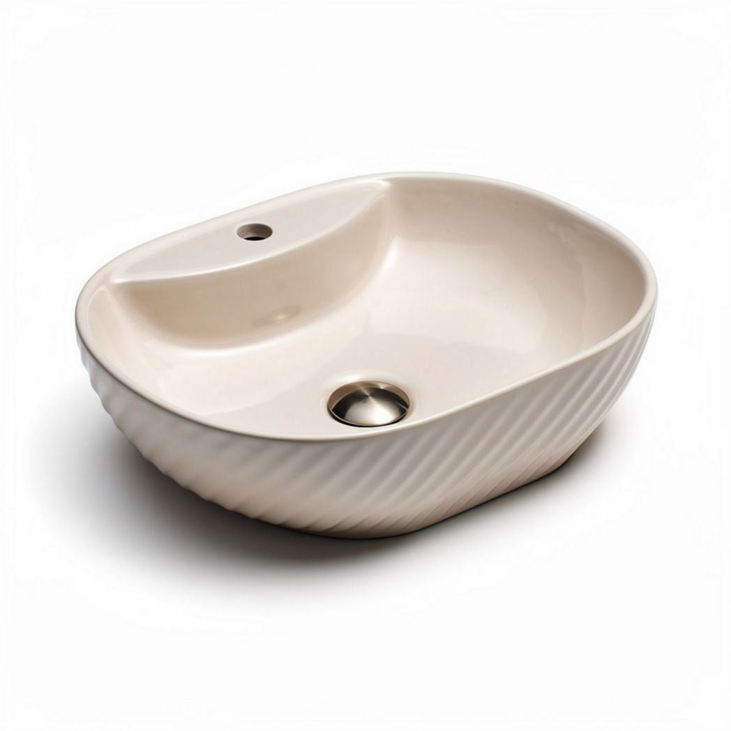 Ceramic Bathroom Sink with Contemporary Design for Home Use – 40 x 35 x 15cm