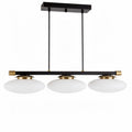 Metal and Glass Pendant Light Fixture – Suitable for Dining Areas – Made of Metal and Glass – 60 x 20 x 25cm