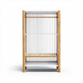 Wooden Storage Shelf for Living Room Organization Made of Natural Wood 80 x 45 x 120cm