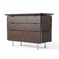 Wooden Chest of Drawers for Bedroom Organization – Crafted from Wood with Metal Accents – 80 x 40 x 80cm