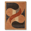 Woven Area Rug with Abstract Design for Home Decor – Cotton and Jute – 75 x 100 x 1cm