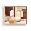 Wooden Geometric Wall Art – Decorative Home Accent – Natural Wood Materials – 30 x 40 x 5cm