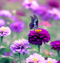 50 purple prince zinnia seeds annual butterflies and bees double bloom garden planting spring