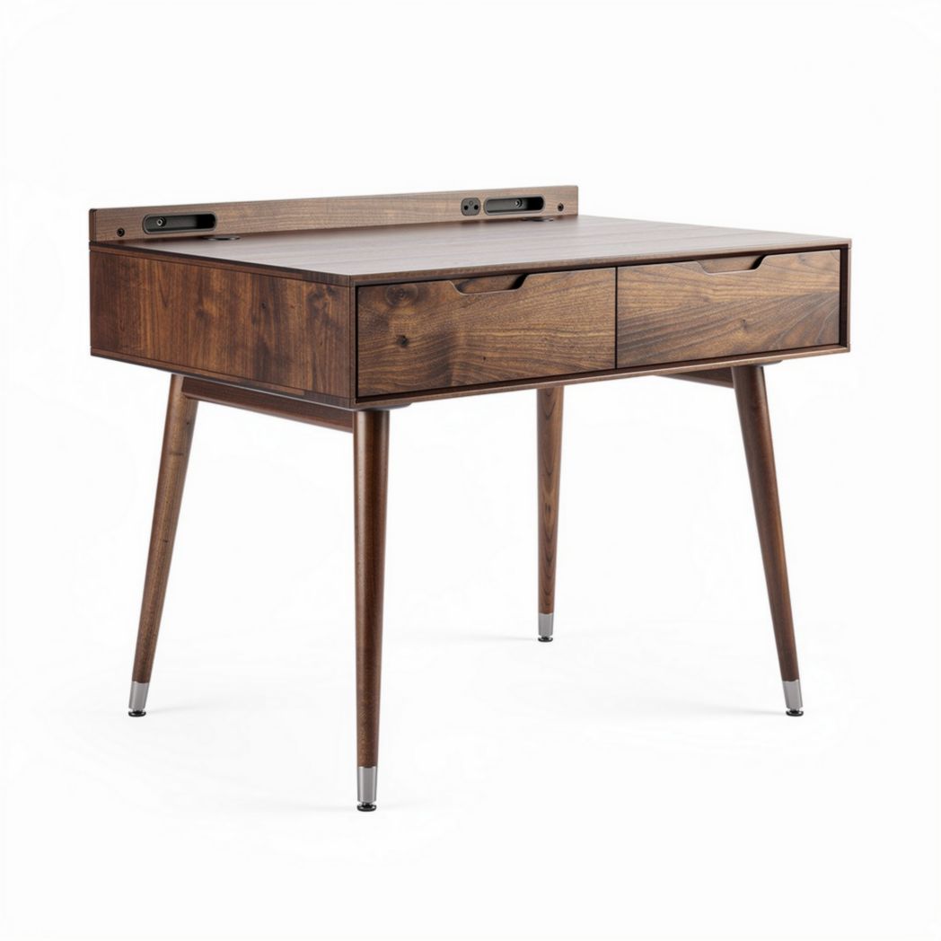 Wooden Writing Desk for Home Office Use with Two Drawers – 60 x 40 x 75cm