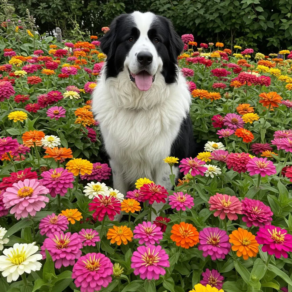 Mixed Color Zinnia Dwarf Flower Seeds -Fun, Beautiful Flowers for Cutting - Vibrant Annuals - Simple and Fast to Grow - USA Grown  Loved.(10 Seeds)