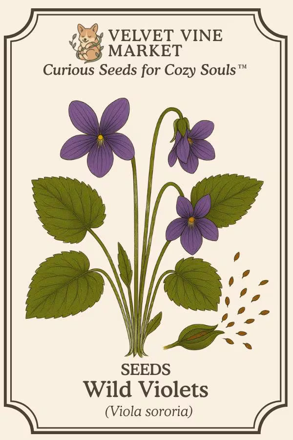 Wild Violet Seeds: Viola Sororia (Woolly Violet) - Edible Perennial Blooms(10)